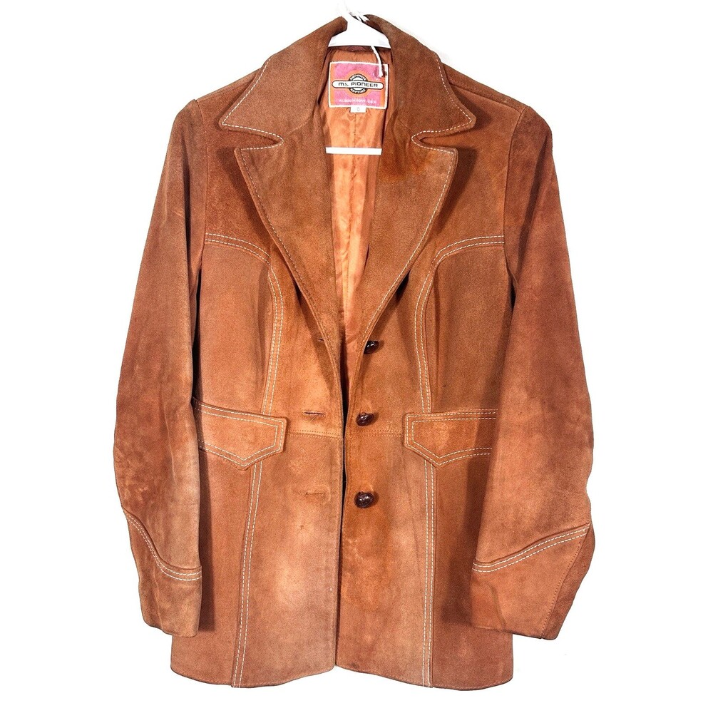 Vintage Ms. Pioneer 1970’s Genuine Leather Suede Western Jacket Size 10